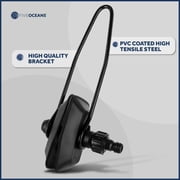 Five Oceans Outboard Motor Muffs, Universal Outboard Motor Flusher, Black PVC Marine Grade Rectangular Muffs, Coated Steel Bracket, Includes Garden Hose Connector and Quick Connect Adapter - FO1884