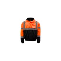 GSS Safety 8002 Class 3 Waterproof Quilt-Lined Bomber Jacket Orange/Black 2XL