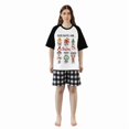 thumbnail image 4 of LuLiaMenton Matching Couples Christmas Pajamas God Says Plaid Short Sleeve Shorts Set, 4 of 5