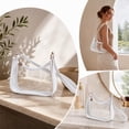 thumbnail image 6 of Stadium Approved Clear Crossbody Bag for Women, Waterproof PVC Transparent Shoulder Purse Lightweight Tote for Concert Sports Travel Beach, 6 of 7