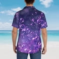 thumbnail image 4 of Balery Purple Bubble Abstract Art Camisas hawaianas de manga corta para hombre, camisas playeras de corte holgado, camisas de vacaciones con botones,X-Large, 4 of 7