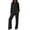 Black, variant on Womens Pajama Sets Fall Winter Solid Long Sleeve Button Down Shirt Long Pants Loose Loungewear Black L