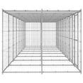 thumbnail image 2 of vidaXL Chenil Extérieur en Acier Galvanisé avec Toit 19,36 M2, 2 of 4
