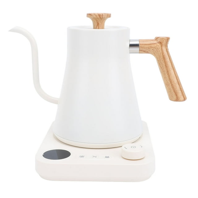Hervidor Eléctrico Con Cuello de Cisne, Hervidor de Cuello de Cisne de 1200 W Con Control Preciso de Temperatura, Temporizador de Pantalla LCD, Acero inoxidable de 1200 W