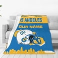 thumbnail image 2 of Custom Los Angeles Blanket Personalized Throw Blankets Name and Number for Men Women Boy Football Style Decor Gifts, 2 of 6