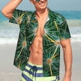 thumbnail image 5 of Lsque Thorns Of Macro Cactus pattern Hawaiian Shirt for Men, Unisex Summer Beach Casual Short Sleeve Button Down Shirts-Large, 5 of 9