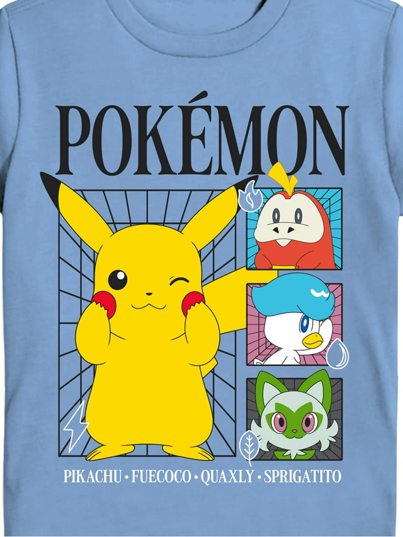 Pokemon Youth Trainers Graphic Tee Crew Neck Short Sleeve Sizes 4