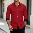 thumbnail image 2 of YSUEJPF Mens Dress Shirts Business Casual Button Up Shirts Color Block Long Sleeve Collared Workwear with Pockets, 2 of 7