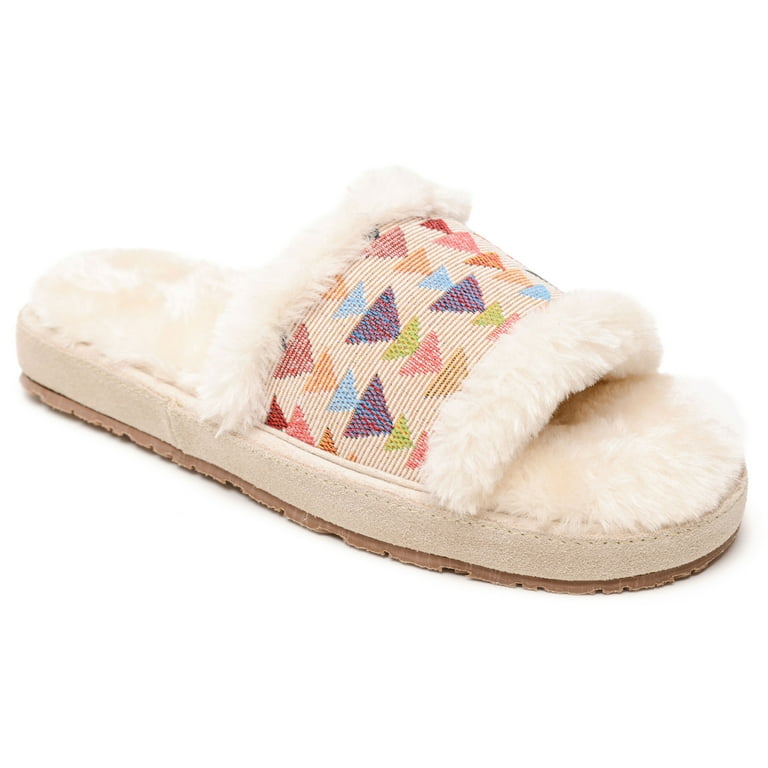 Minnetonka Women s Textile Fabric Pansy Slide Slipper