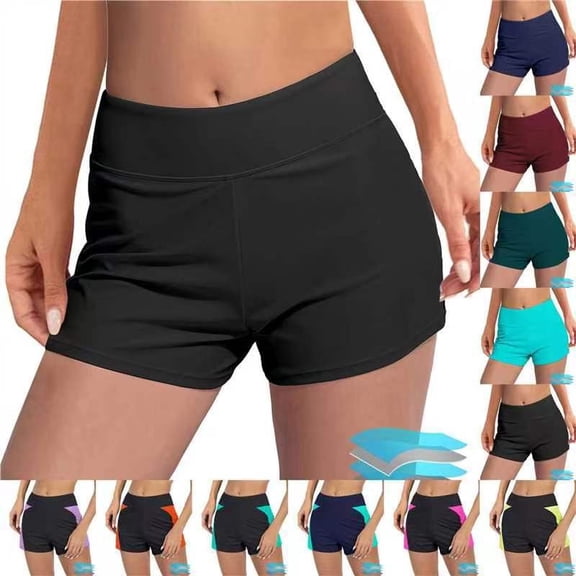 Womens Swim Shorts Bathing Suits Bottoms Swimsuit Bottoms Purple L