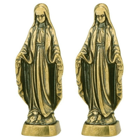 2 x Statue of the Virgin Mary-As Shown