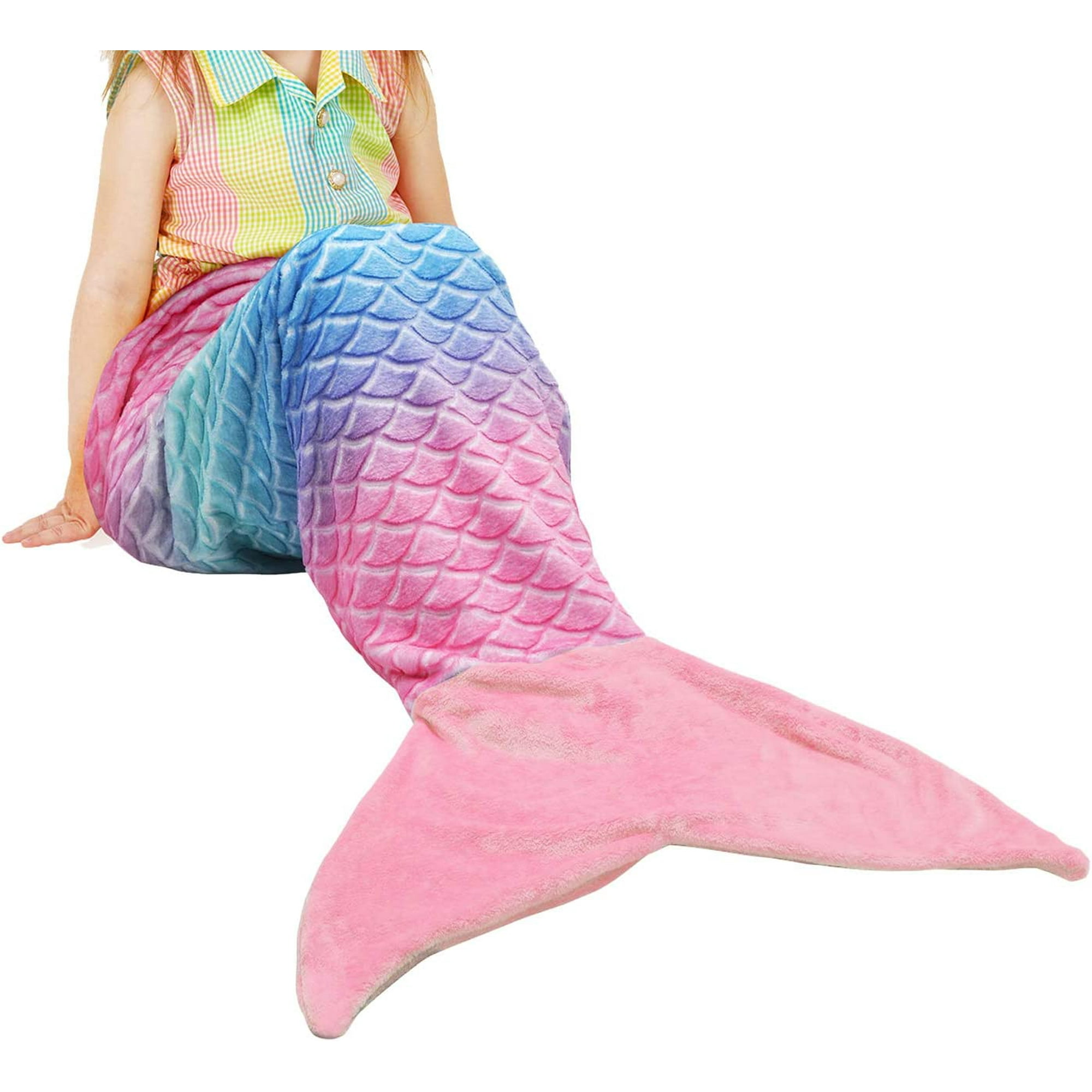 Fleece mermaid tail blanket hotsell