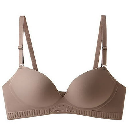 SMihono Savings Sexy Plunge Demi for Women Soft Underwire Push up Bra Lightly Beathable Padded Bralettes Adjustable Strap Bras Coffee L