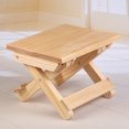 thumbnail image 4 of Pine solid wood folding small stool portable household solid wood small square stool, 4 of 6