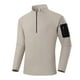 thumbnail image 2 of Blusa y camisa de manga larga con cuello alto para hombre, informal, a la moda, de color liso, con media cremallera, de manga larga, para correr, fitness, ejercicio al aire libre, blusa de poliéster p, 2 of 6