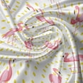 thumbnail image 5 of Ambesonne Flamingo Window Valance, Exotic Indigenous Birds, 54" X 12", Pale Pink Yellow White, 5 of 5