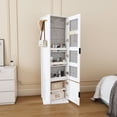 thumbnail image 3 of CQSXDA 360° Rotating Jewelry Cabinet With Full-Length Mirror, Multi-Shelf Stand For Makeup And Organization Needs, 3 of 12