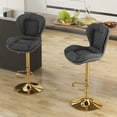thumbnail image 5 of Costway Adjustable Bar Stool Set of 2 Leathaire Bar Chairs with Padded Seat & Footrest, 5 of 9