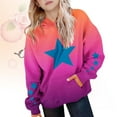 thumbnail image 2 of sususu Girls Graphic Hoodies Oversized Preppy Clothes Cute Graphic Print Cropped Sweatshirt Children Fall Winter Hoodie for Boys or Girls, 2 of 7