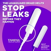 Tampax Radiant Tampons with LeakGuard Braid, Light Absorbency, 28 Count
