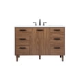 thumbnail image 4 of 48 inch single bathroom vanity in walnut brown, 4 of 16