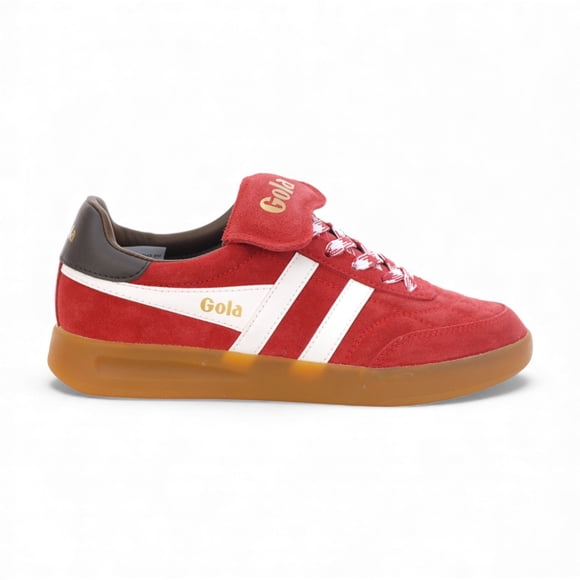 Gola Women's Stadia 86 Red/Off White/Dark Brown/Gum Sneakers CLB787RW<span> - </span>9.5 (Women's)