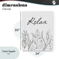 thumbnail image 3 of Relax with Leaf Outlines Canvas Wall Art, design by Lettered and Lined, 3 of 8
