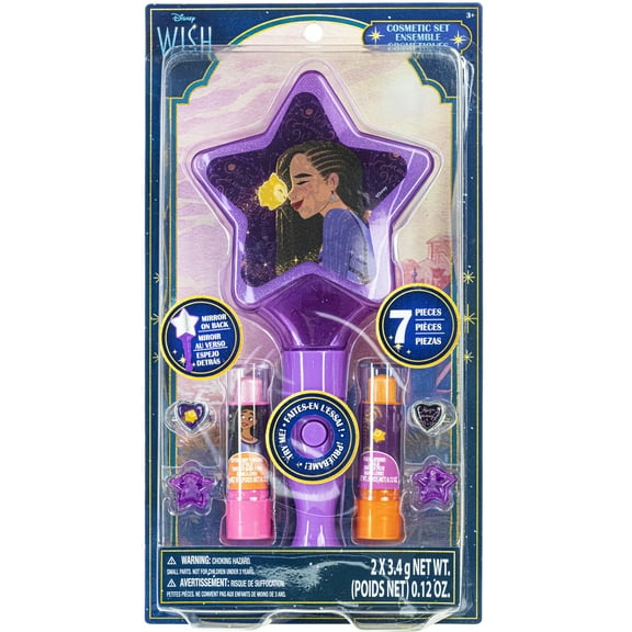 Disney’s Wish- Townley Girl -Light-Up Handheld Mirror with Lip Balms ,Ring Set & more!
