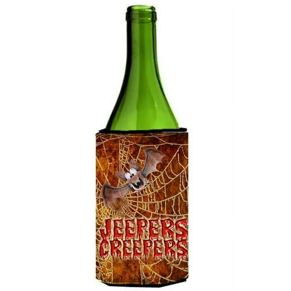 Jeepers Creepers With Bat And Spider Web Halloween Wine bottle sleeve Hugger - 24 oz.
