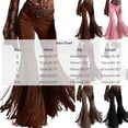 thumbnail image 3 of Karymi Jean Shorts Womens Western Style Fringe Bell Bottom Trousers, Solid High Waist Flare Long Pants, Slim Fit Stretch Retro Cowboy Pants , Belt Not Included Biker Shorts Women, 3 of 6