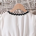 thumbnail image 6 of XEGLSBU Dresses for Girls Size 6 Kids Girls Lace Trim Dress with Bow Short Sleeve Ruffle Hem Party Gown for Summer White Size 10-11 Years, 6 of 9