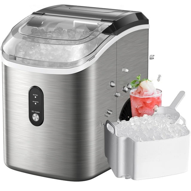 Máquina de hielo en forma de pepitas Totnz, autolimpiante, 15 kg/24 h