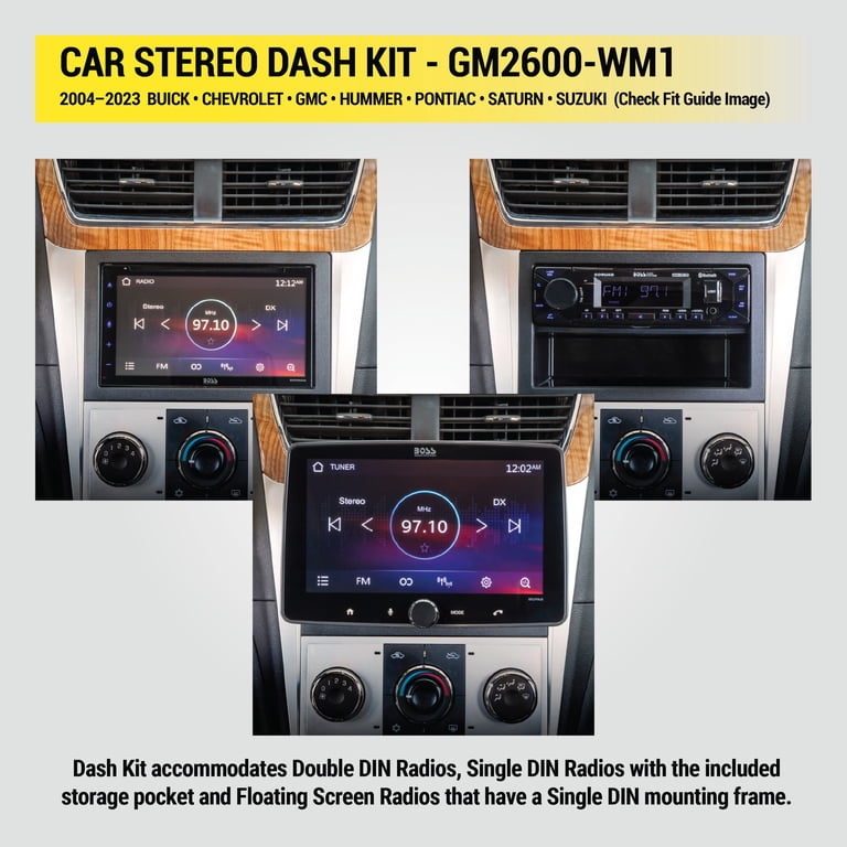 Scosche Double or Single DIN Dash Kit Compatible w/ '04-23 Buick