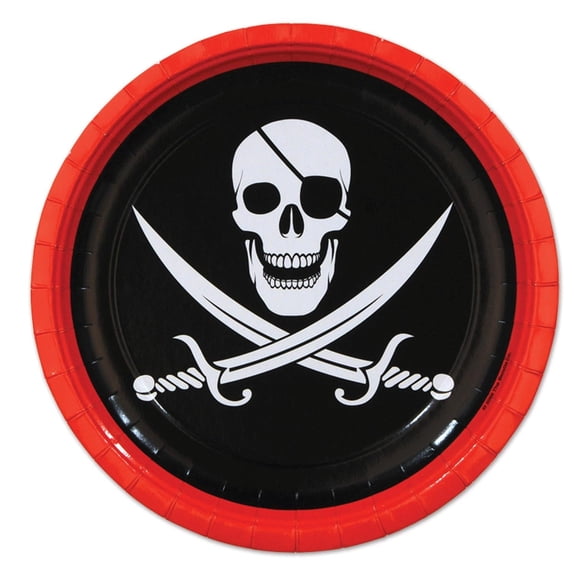96 Pack Beistle Pirate Party Paper Plates 9 inch