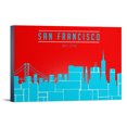 thumbnail image 1 of San Francisco, City Skyline, (12x18 Wrapped Canvas, Wall Decor, Artwork), 1 of 5