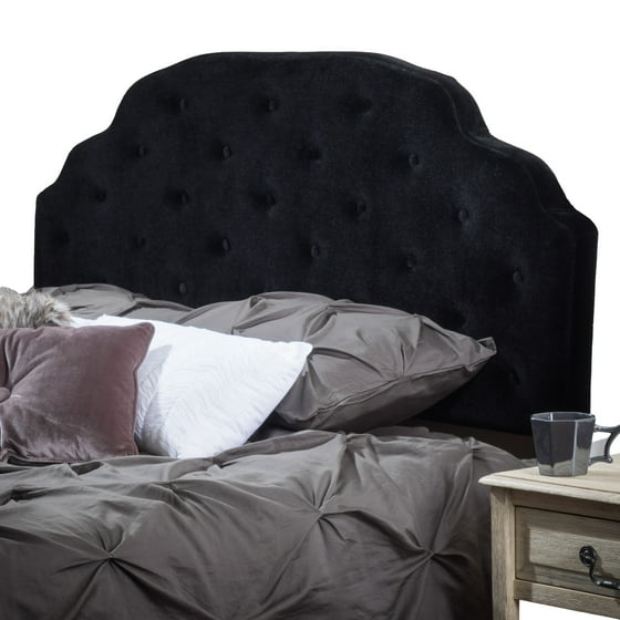 Coalmont Button Tufted Fabric Headboard, Black - Walmart.com
