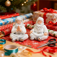 thumbnail image 4 of Hodao Nordic - style Zen Santa Claus Ornaments, Resin Crafts for Christmas Season Home Decoration (Meditating and Praying Style), 4 of 7