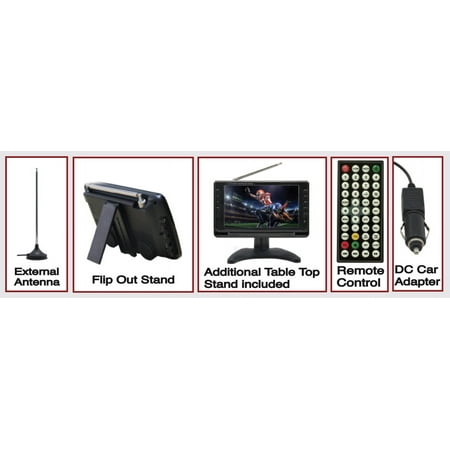 NAXA Electronics NT-90 9-inch Portable TV & Digital Multimedia Player (Black)