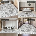 thumbnail image 3 of MJIAexp 5'x7' Moroccan Area Rug Washable Bedroom Rug Vintage Boho Area Rug Non-Slip Accent Throw Rug Stain Resistant Floor Carpet for Kitchen Entryway Living Room Office Gray, 3 of 7