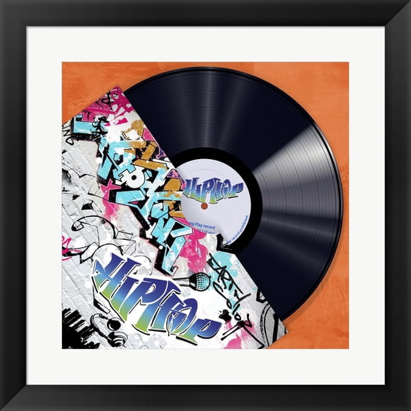 Vinyl Club, Hip Hop by Steven Hill, Framed Wall Art, 19.5W x 19.5H