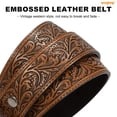 thumbnail image 4 of WHIPPY Western Belts for Men Women Cowboy Leather Embossed Belt for Jeans Gifts, 4 of 6