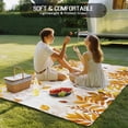 thumbnail image 4 of Yellow Leaf Outdoor Rug 4x6 Ft - Reversible Patio Rug Outdoor Camping Rugs, Fall Plant Country Vintage Watercolor White Indoor Outdoor Area Rugs, Non-Slip Outdoor Carpet Runner for Deck/Porch, 4 of 8