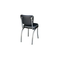 Richardson Seating Diner Chair with 2" Waterfall Seat-Color:Black
