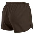 thumbnail image 5 of Women's WEAR by Erin Andrews Brown Cleveland Browns Heavy Rugby Jersey Long Sleeve T-Shirt & Shorts Lounge Set, 5 of 7