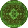 thumbnail image 1 of Ahgly Company Indoor Round Medallion Green Traditional Area Rugs, 6' Round, 1 of 1