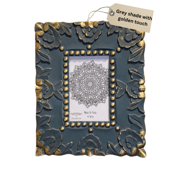 Grey Gold Photo Frame for Home Decor and Gifting