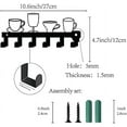 thumbnail image 2 of 1pc Coffee Mug Holder Key Hooks Cast Iron Wall Hanger Coat Rack Wall Mounted Cup Shaped Decorative with 6 Hooks, 2 of 9