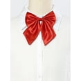 thumbnail image 2 of INSPIRE CHIC Women's Adjustable Solid Color Pre-Tied Bowknot Cute Bow Tie 2Pcs Red+Red One Size, 2 of 6