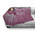 thumbnail image 3 of Anime Soft Flannel Fleece Blanket, Cartoon Illustration of a Sleeping Girl Japanese Culture Manga Themed Style Artwork Print, Cozy Plush for Indoor and Outdoor Use, 50" x 60", Pink, by Ambesonne, 3 of 6