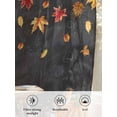 thumbnail image 6 of Fall Sheer Curtains 96 inches Long, Pumpkin Thanksgiving Sunflower Maple Leaf Blackboard Light Filtering Sheer Window Curtains Rod Pocket Voile Drapes for Bedroom Living Room, 52"W x 96"L 2 Panels, 6 of 7